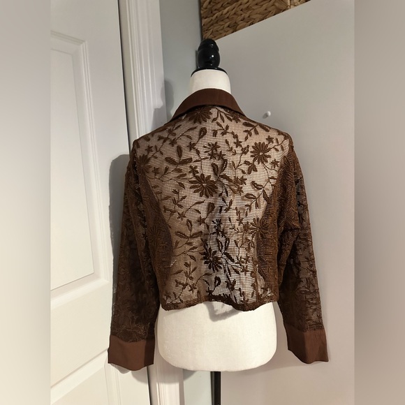 Jason Wu - Cream Floral Embroidered Lace Top - Picture 3 of 4